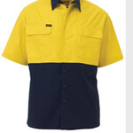 2 TONE COOL LIGHTWEIGHT DRILL SHIRT - SHORT SLEEVE