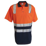 Micromesh Polo Shirt with Reflective Tape, Short Sleeve