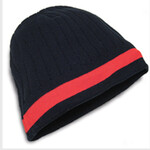 Acrylic Knit Toque with Contrast Colour Stripe