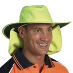 Hivis hat with flap